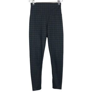 Beach Riot Green & Black Houndstooth High Rise Leggings